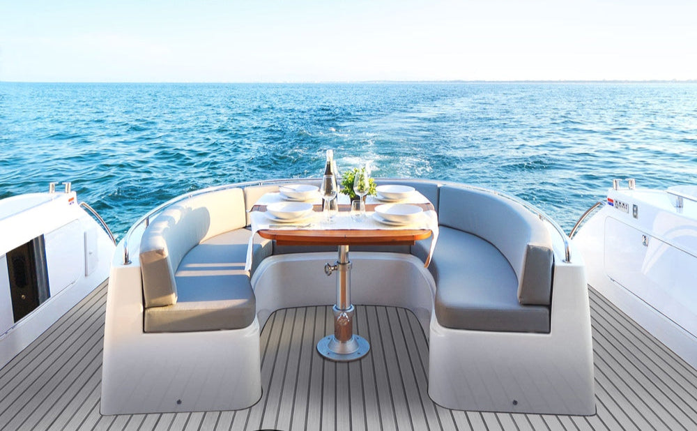 Seamanship EVA Foam Boat Flooring Mat Decking Sheet 240x90x0.6cm Light Grey
