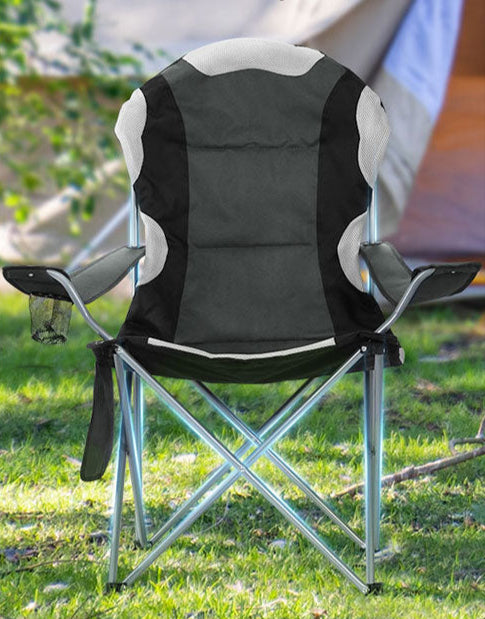 Weisshorn Camping Folding Chair Portable Outdoor Hiking Fishing Picnic Grey 2pcs