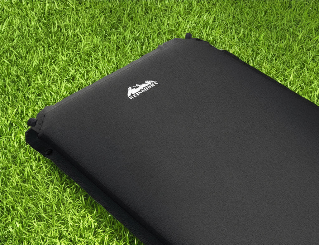 Weisshorn Self Inflating Mattress Camping Sleeping Mat Air Bed Pad Single Black