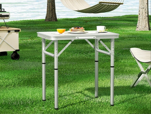 Weisshorn Folding Camping Table 60CM Adjustable Portable Outdoor Picnic Desk