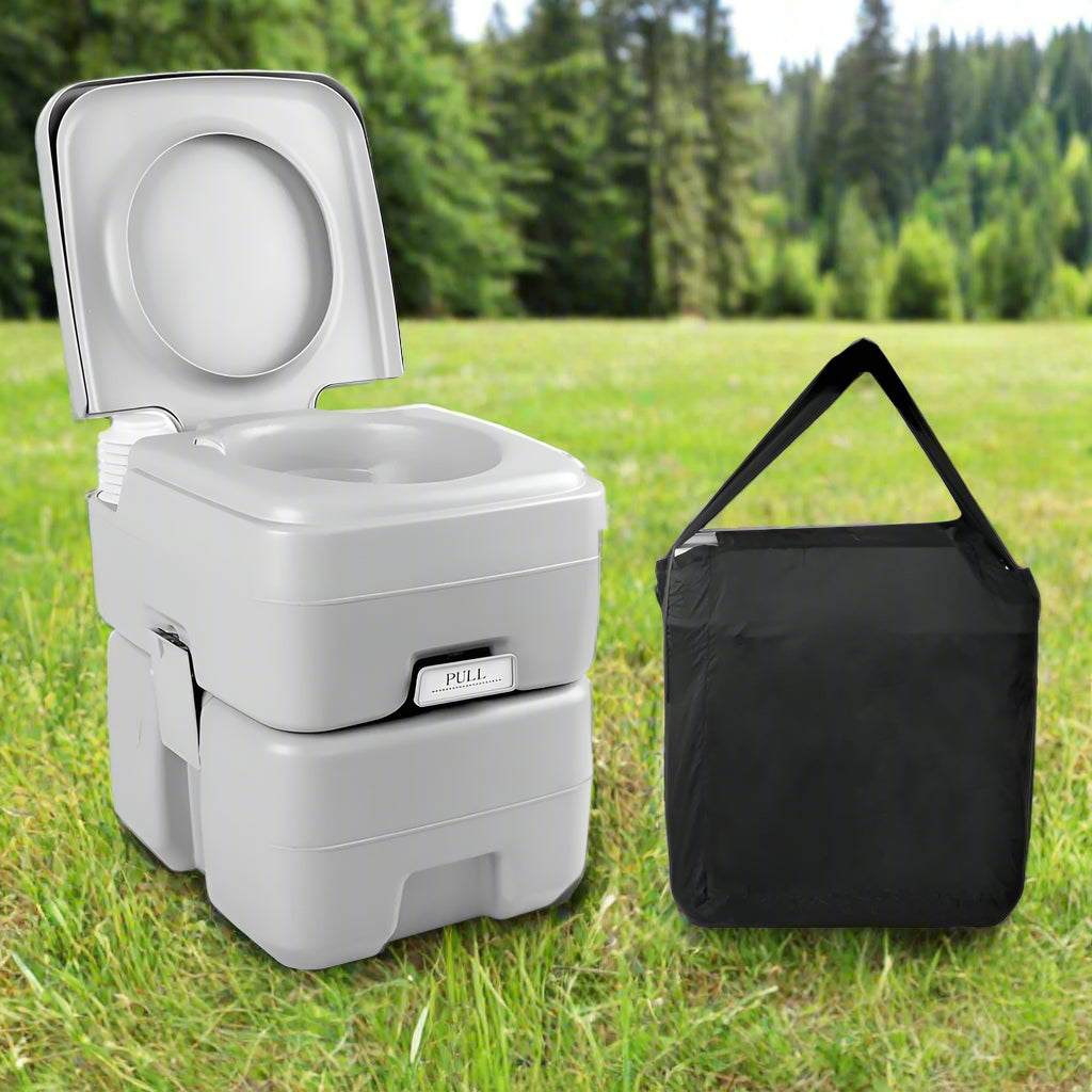 Weisshorn 20L Portable Camping Toilet Outdoor Flush Potty Boating With Bag