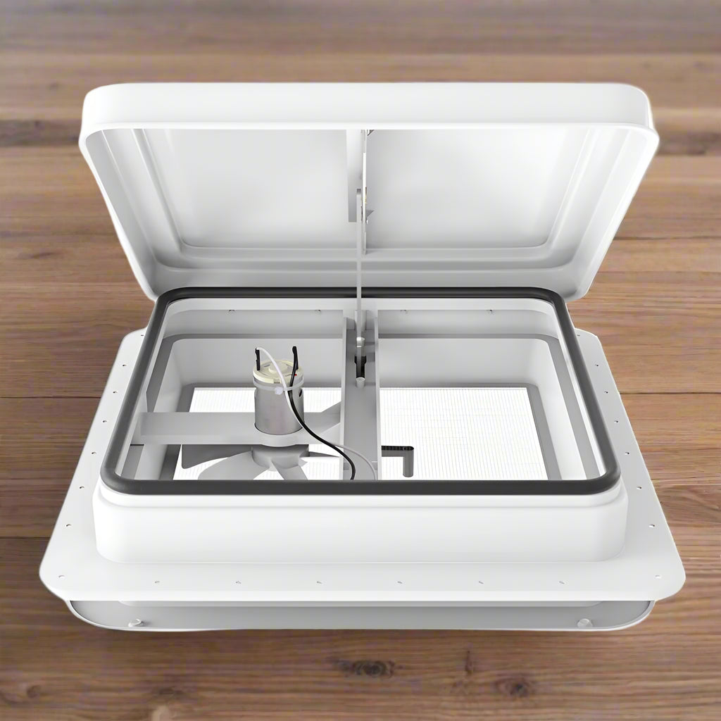 Weisshorn Caravan Roof Vent Fan Air Exhaust Hatch 12V RV Motorhome Camper White