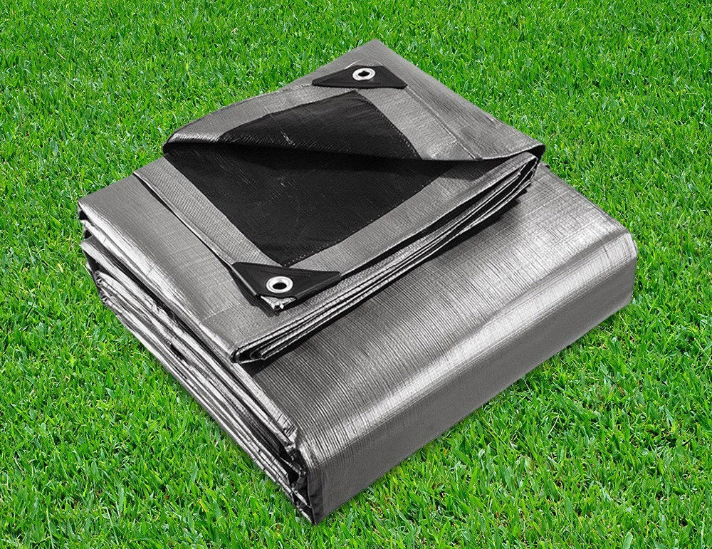 Instahut Tarp Tarpaulin 9x12m Canvas Camping Heavy Duty Sun Cover