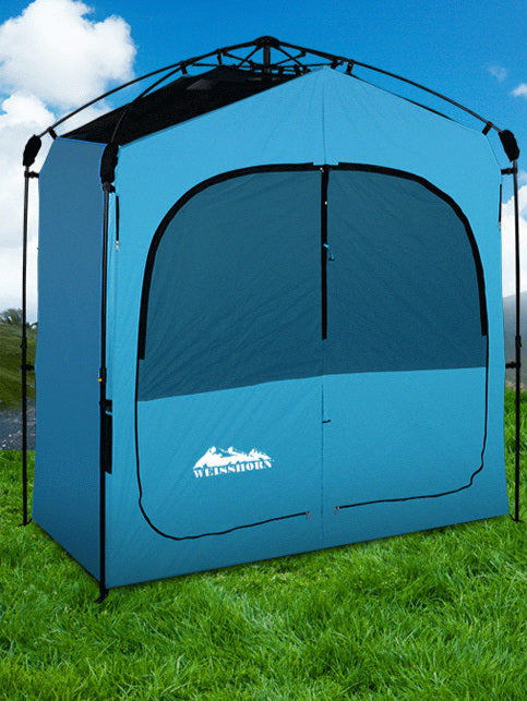 Weisshorn Double Camping Shower Toilet Tent Outdoor Fast Set Up Change Room