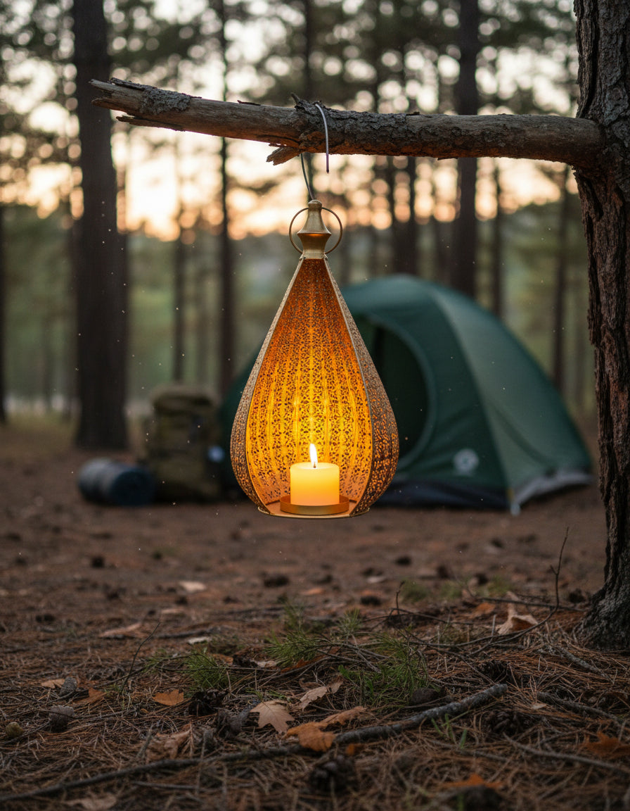 Moroccan Style Waterdrop Lantern Candle Holder 35cm