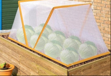 3 piece White Foldable Raised Garden Bed Cover - Vegetable Plant Protector(80 x 34 x 35 cm)