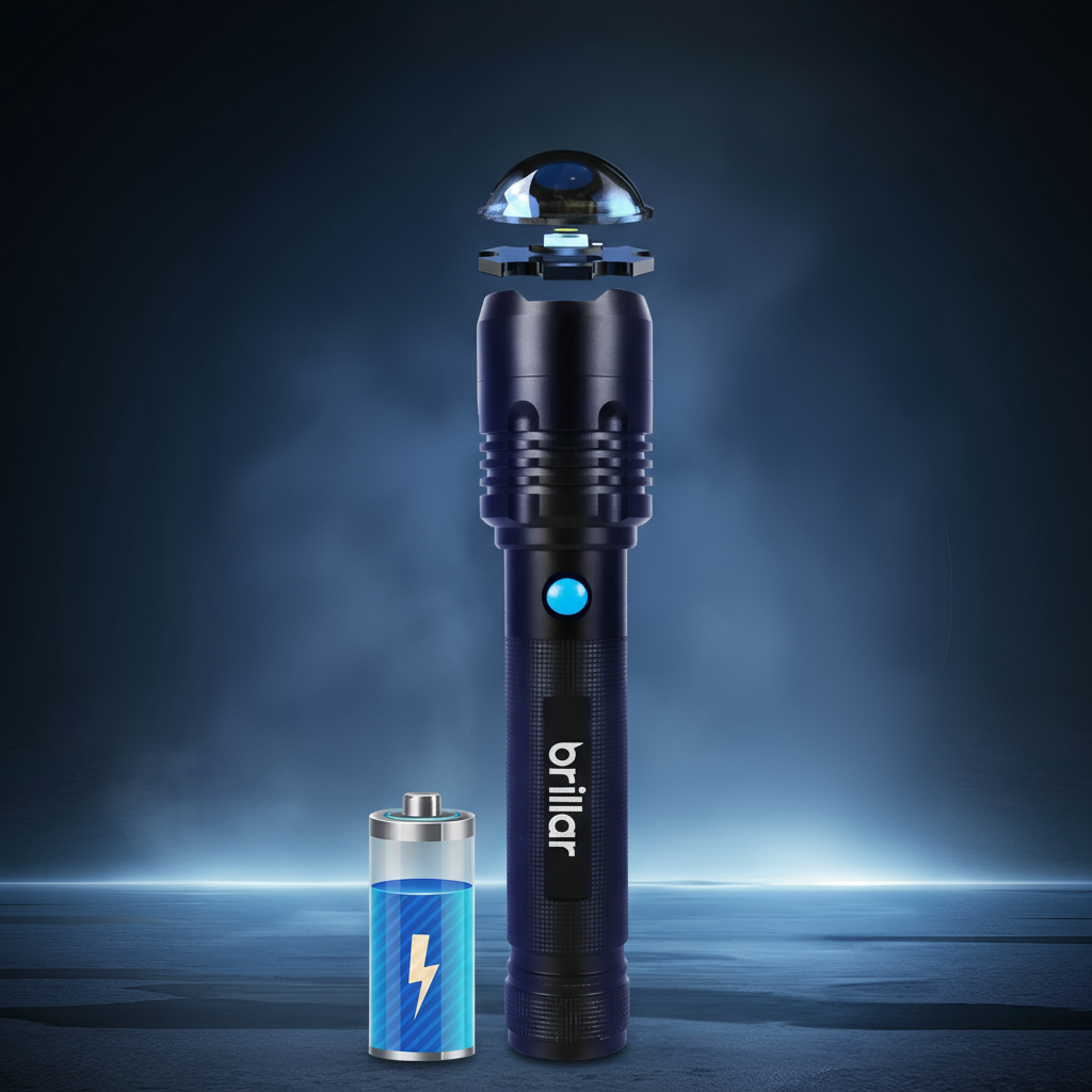 Brillar Commander - 4000 Lumen USB Rechargeable Torch
