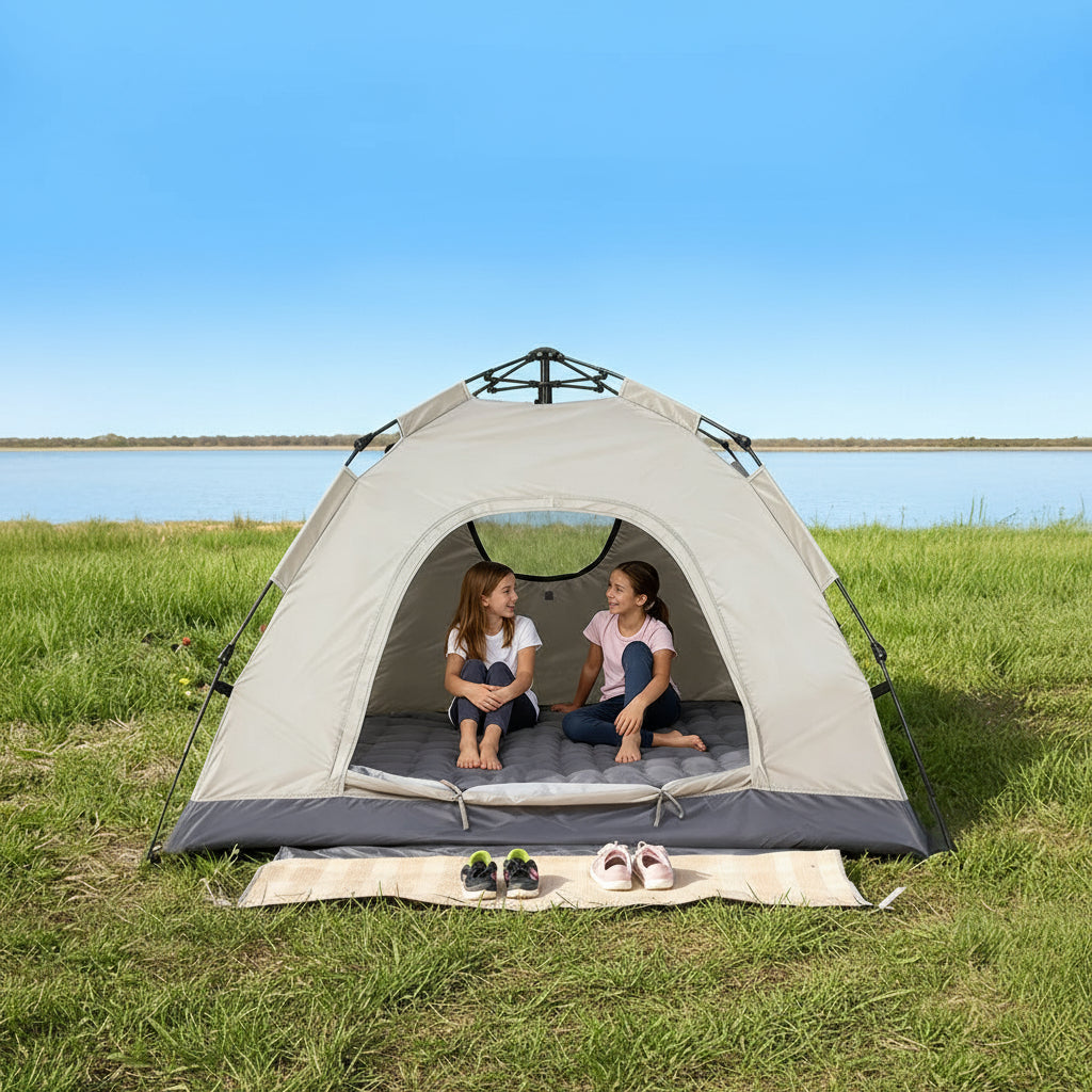 Weisshorn Camping Tent Instant Tent Pop up 2 Person Outdoor Hiking Tents Hiking Beige