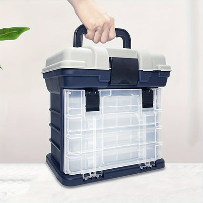 Removable 4 Tray Heavy Duty Fishing Tackle Box Storage Organizer for Tackle