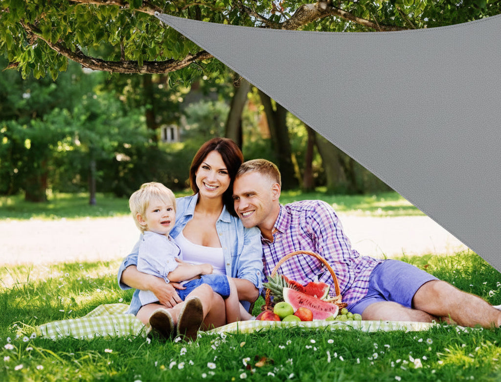 Caravan Privacy Screen Roll Out Awning 5.2x1.95M End Wall Side Sun Shade Grey