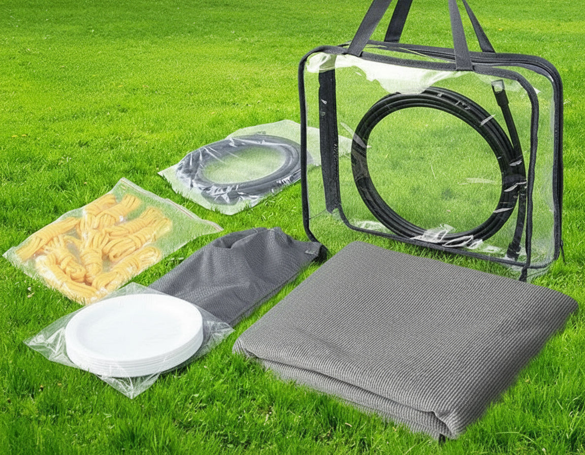 Caravan Privacy Screen Roll Out Awning 5.2x1.95M End Wall Side Sun Shade Grey