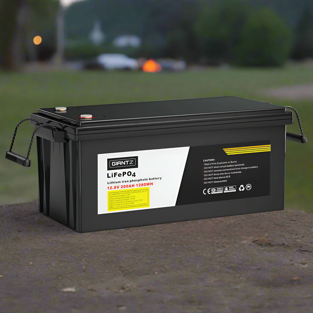 Giantz 12V 200Ah Lithium Battery LiFePO4 Deep Cycle Box Solar Caravan Camping