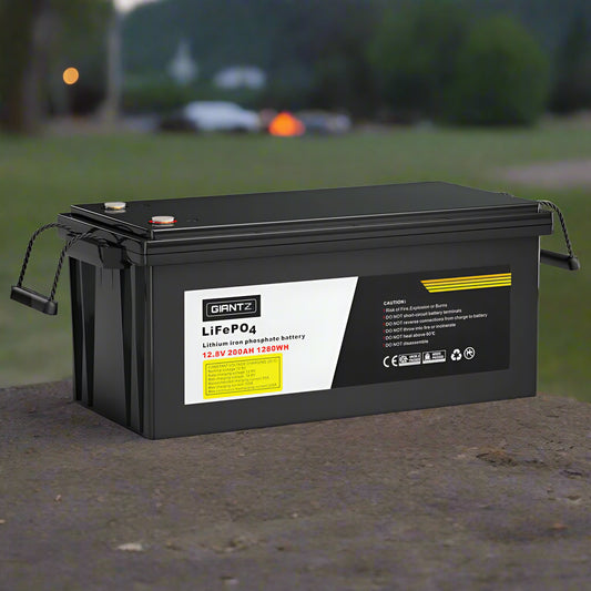 Giantz 12V 200Ah Lithium Battery LiFePO4 Deep Cycle Box Solar Caravan Camping