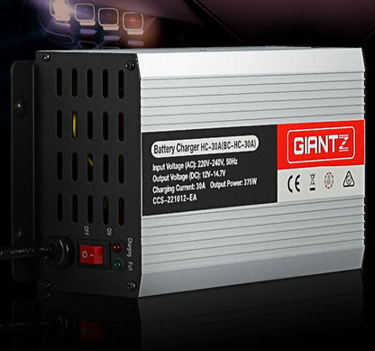 Giantz 12V 30A Car Battery Charger 30Amp ATV 4WD Boat Caravan