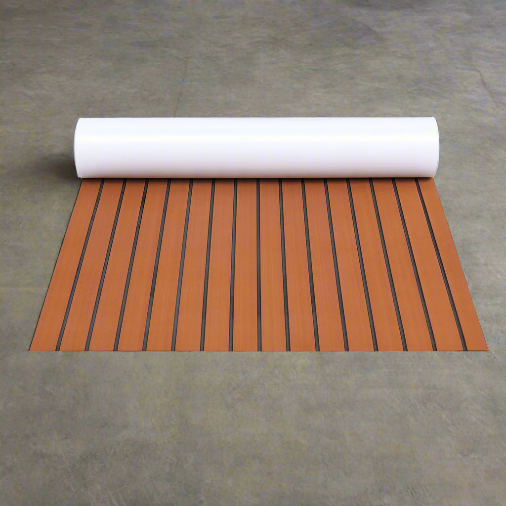 Seamanship EVA Foam Boat Flooring Mat Decking Sheet 240x90x0.6cm Dark Brown