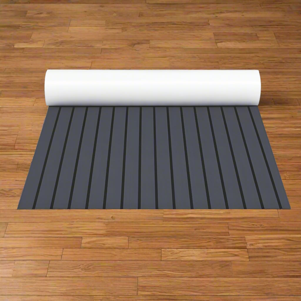 Seamanship EVA Foam Boat Flooring Mat Decking Sheet 240x90x0.6cm Dark Grey Decor