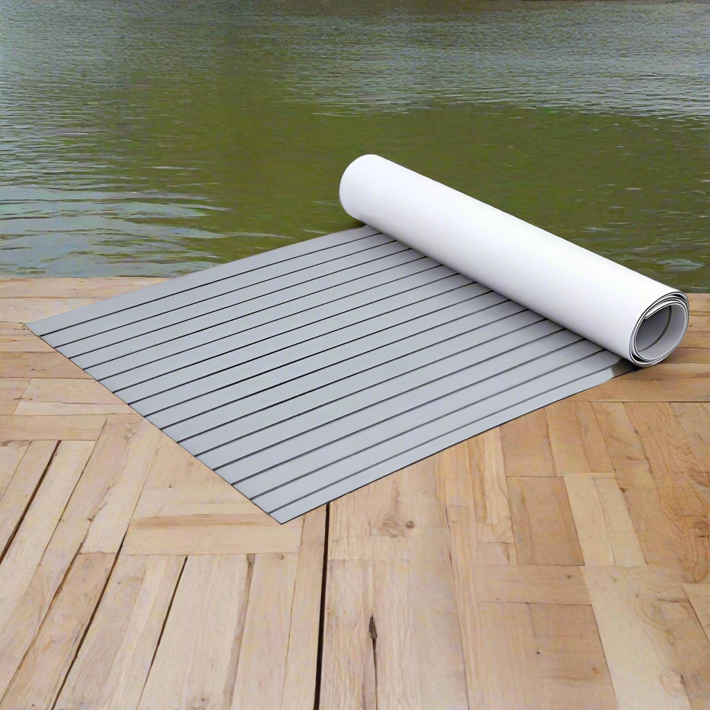Seamanship EVA Foam Boat Flooring Mat Decking Sheet 240x90x0.6cm Light Grey