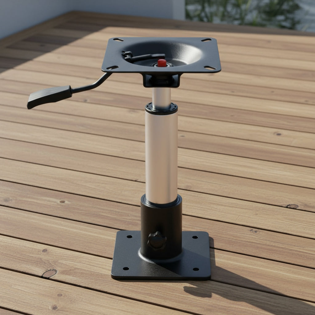 Seamanship Boat Seat Pedestal 34-46cm Adjustable Gas Lift 360 Degrees Swivel