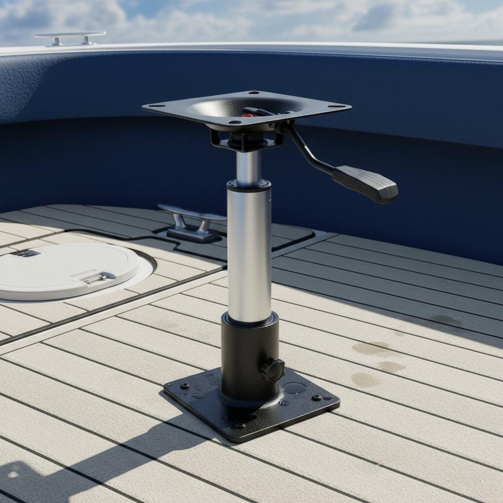 Seamanship Boat Seat Pedestal 34-46cm Adjustable Gas Lift 360 Degrees Swivel