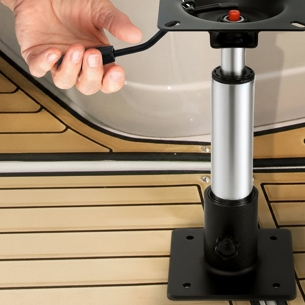 Seamanship Boat Seat Pedestal 34-46cm Adjustable Gas Lift 360 Degrees Swivel