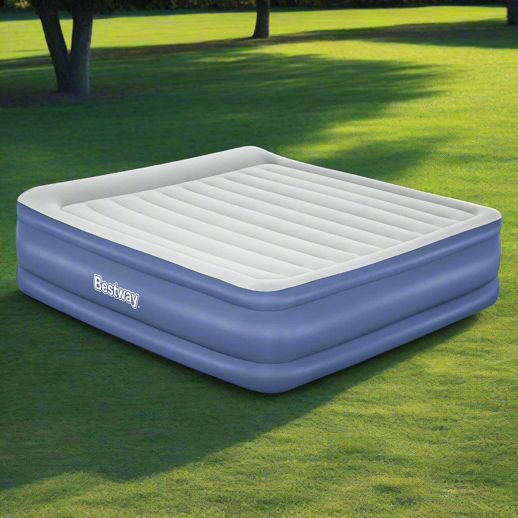 Bestway Air Mattress King Inflatable Bed 56cm Airbed Blue