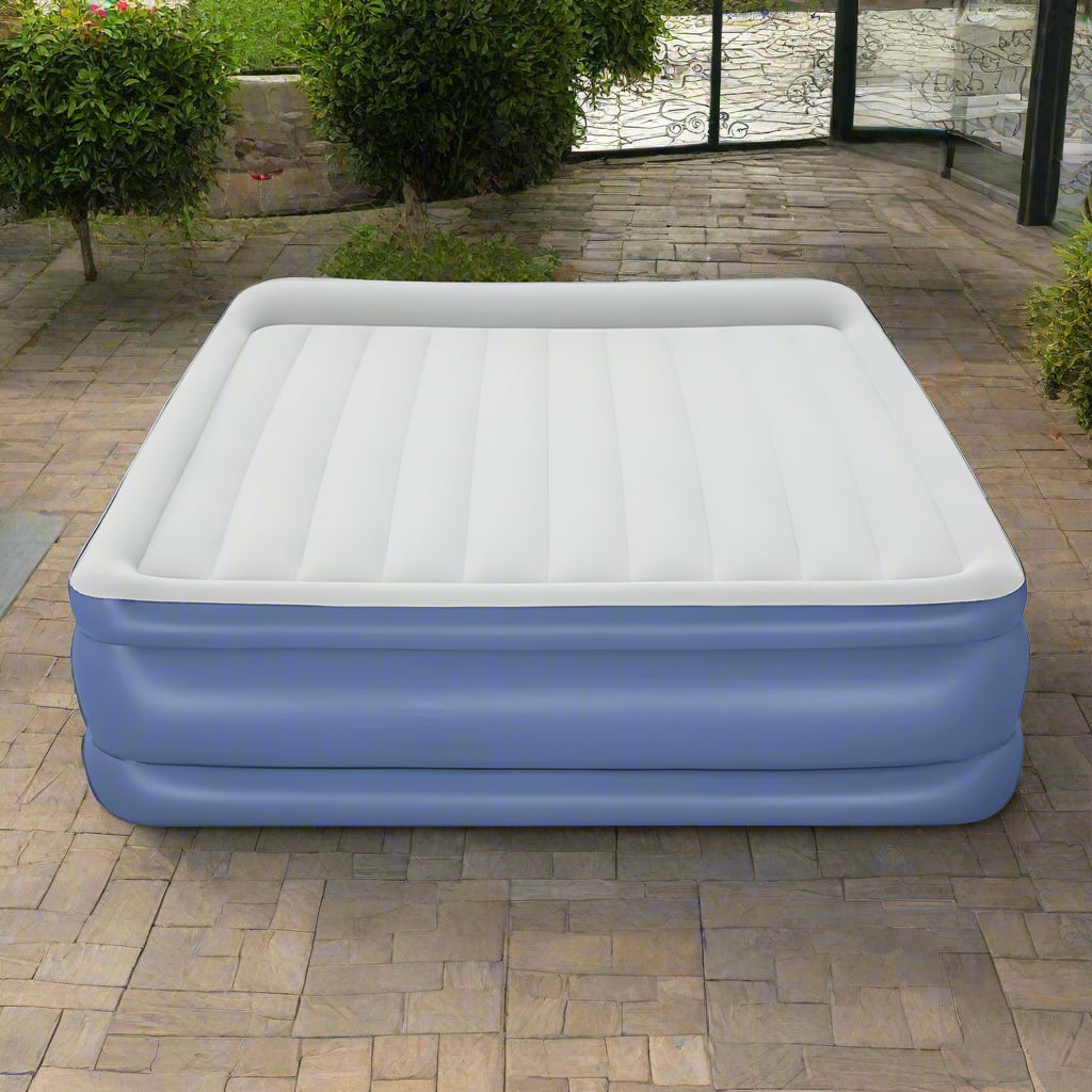 Bestway Air Mattress King Inflatable Bed 56cm Airbed Blue