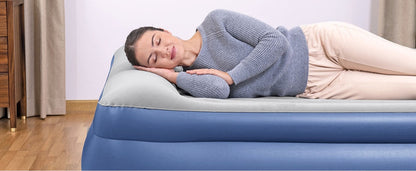 Bestway Air Mattress King Inflatable Bed 56cm Airbed Blue