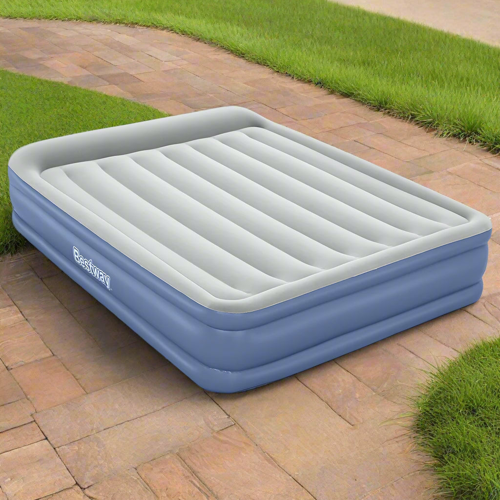 Bestway Air Mattress Queen Inflatable Bed 46cm Airbed Blue