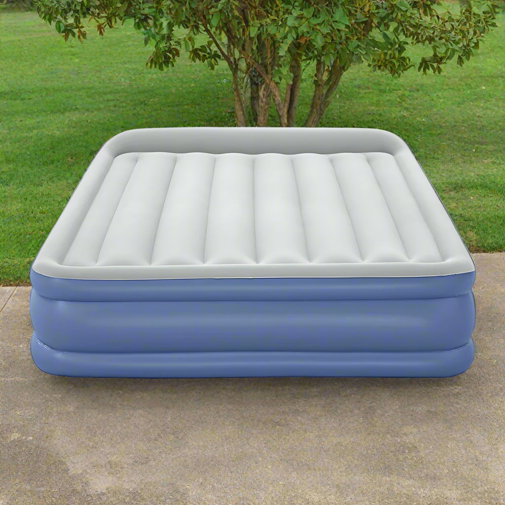 Bestway Air Mattress Queen Inflatable Bed 46cm Airbed Blue