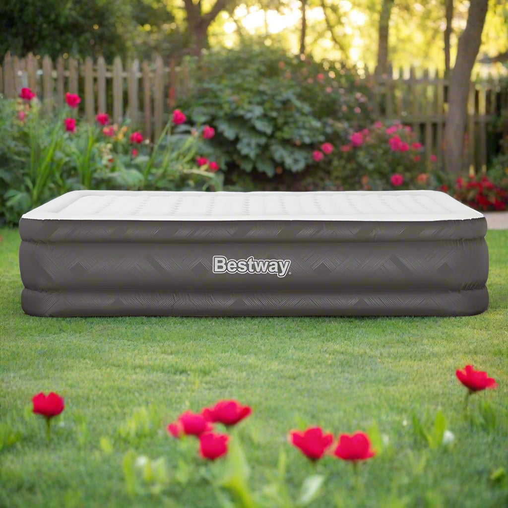 Bestway Air Mattress Queen Inflatable Bed 46cm Airbed Grey