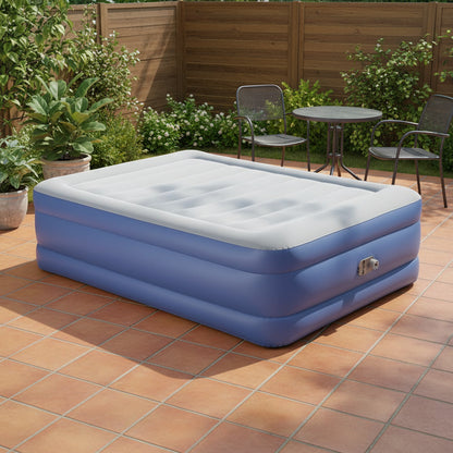 Bestway Air Mattress Queen Inflatable Bed 61cm Airbed Blue