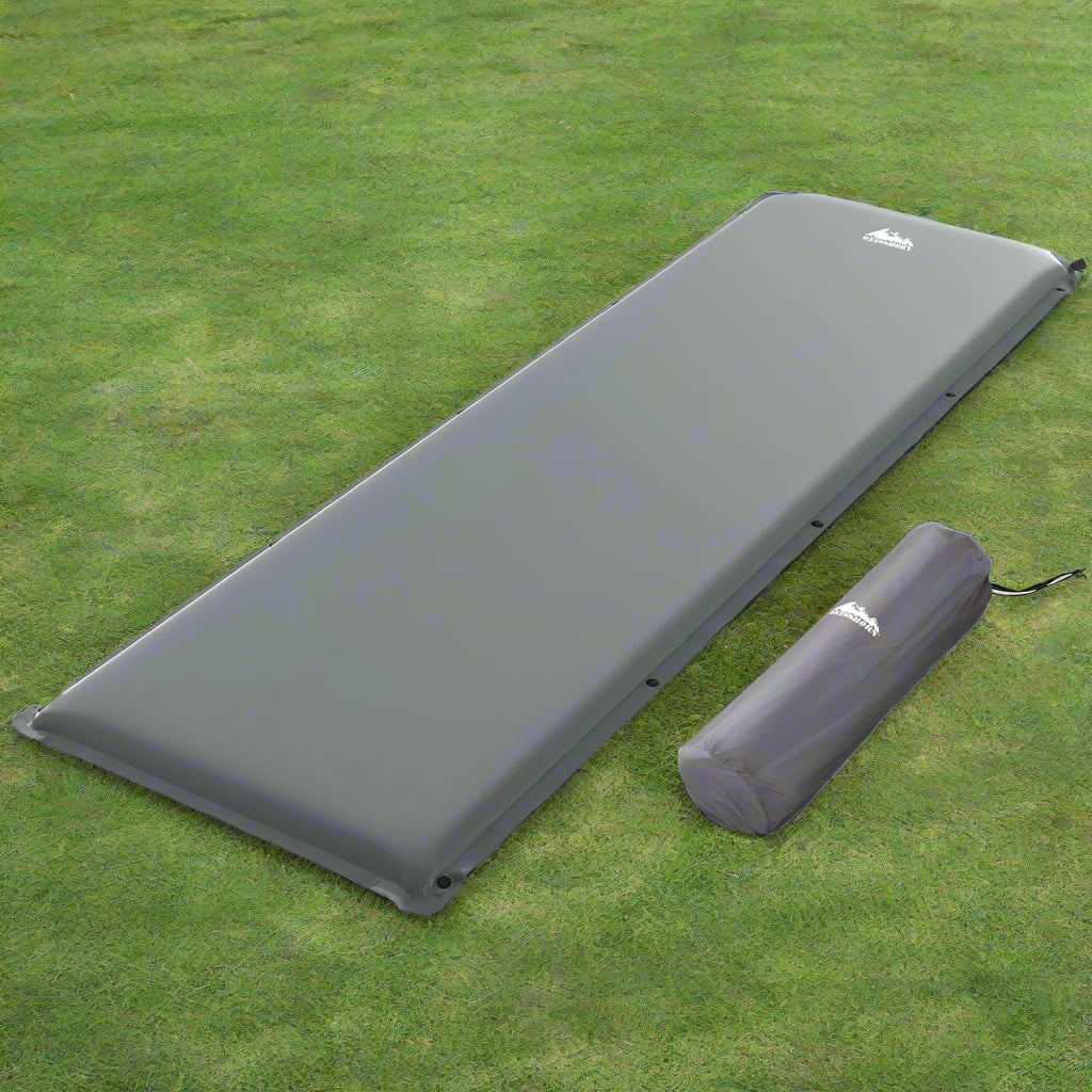 Weisshorn Self Inflating Mattress Camping Sleeping Mat Air Bed Pad Single Grey