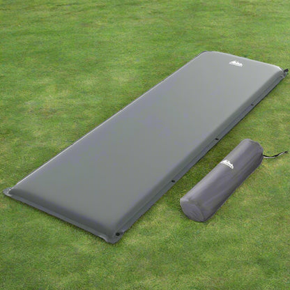 Weisshorn Self Inflating Mattress Camping Sleeping Mat Air Bed Pad Single Grey