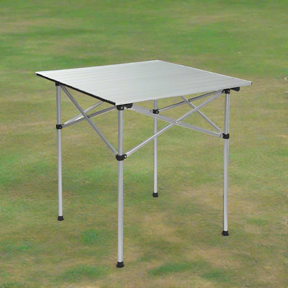 Weisshorn Folding Camping Table 70CM Roll Up Outdoor Picnic BBQ Aluminium Desk