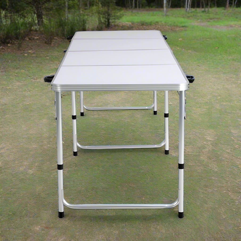 Weisshorn Folding Camping Table 240CM Portable Outdoor Picnic BBQ Aluminium Desk