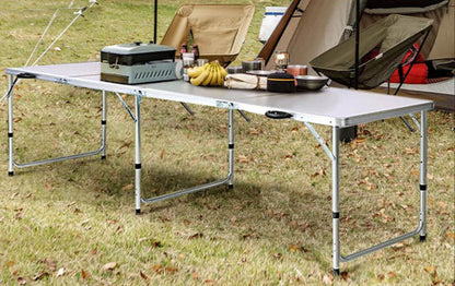 Weisshorn Folding Camping Table 240CM Portable Outdoor Picnic BBQ Aluminium Desk