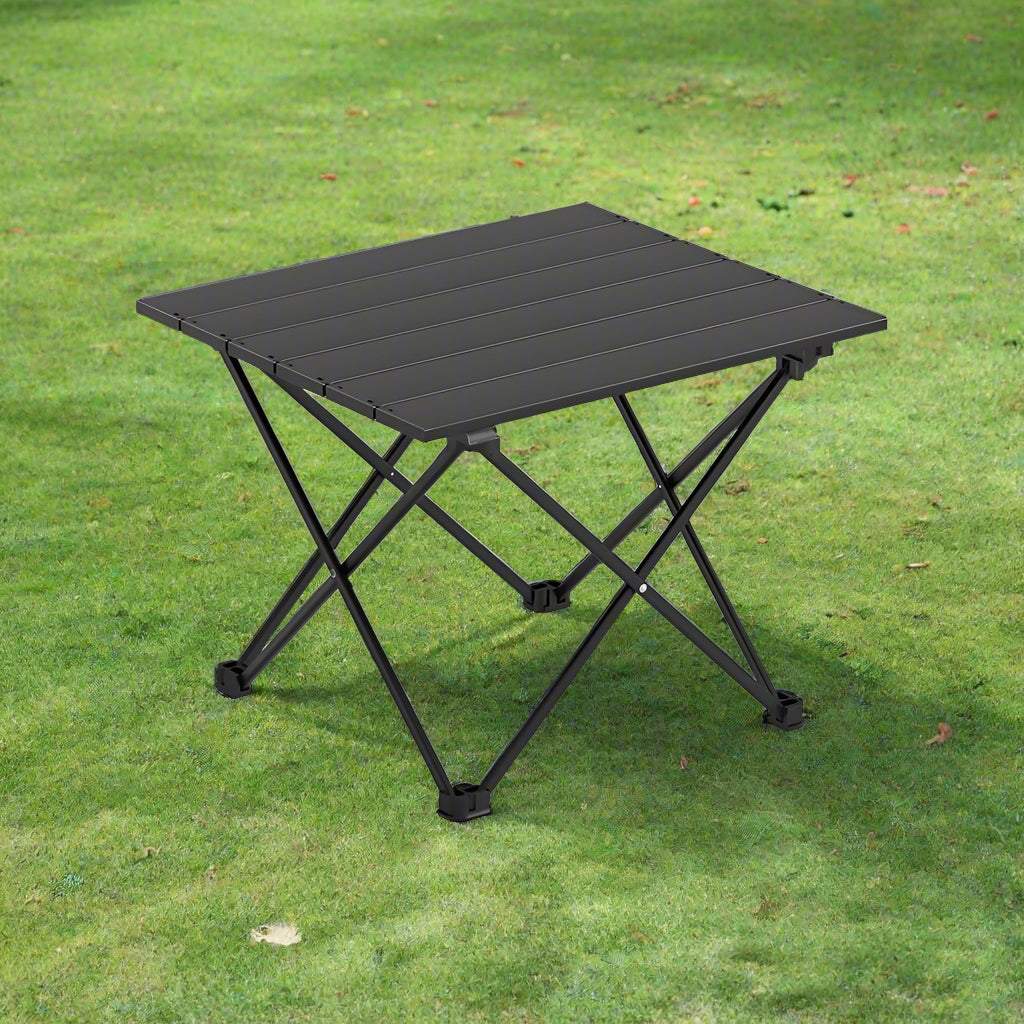 Weisshorn Folding Camping Table 40CM Roll Up Outdoor Picnic BBQ Aluminium Desk