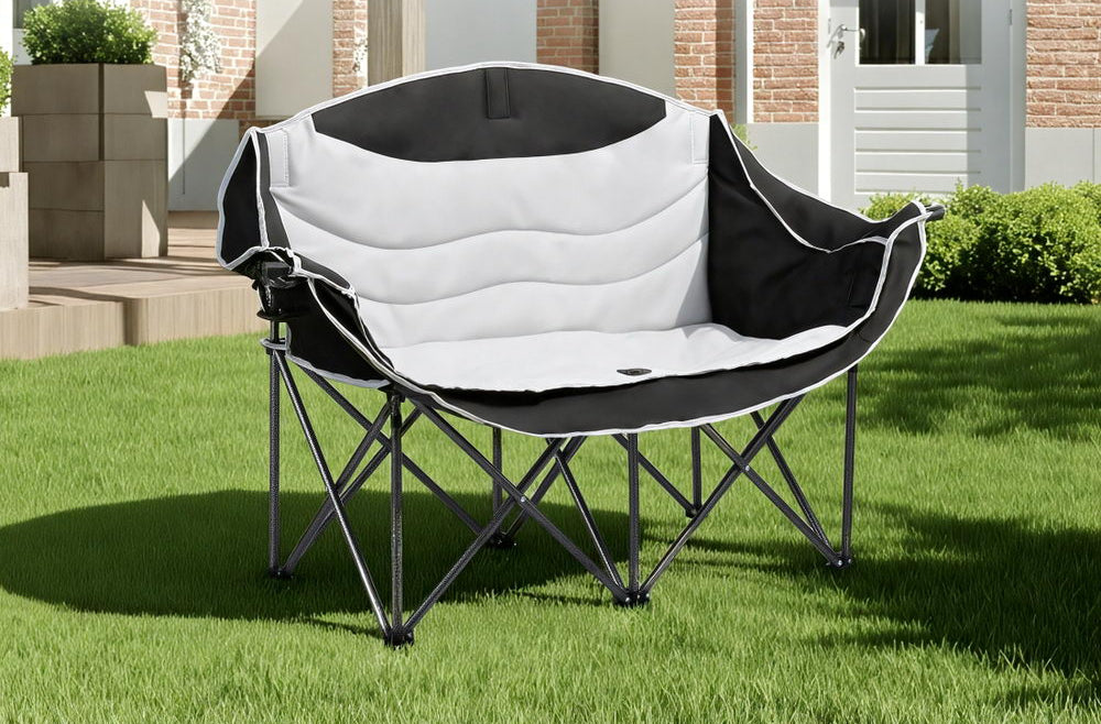 Weisshorn Camping Chair Double Folding Moon Chair Portable Seat 240KG