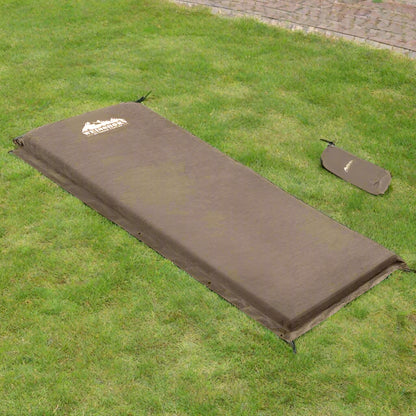 Weisshorn Self Inflating Mattress Camping Sleeping Mat Air Bed Single Coffee