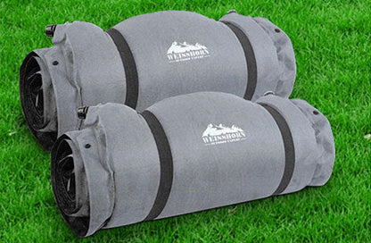 Weisshorn Self Inflating Mattress Camping Sleeping Mat Air Bed Double Set Grey