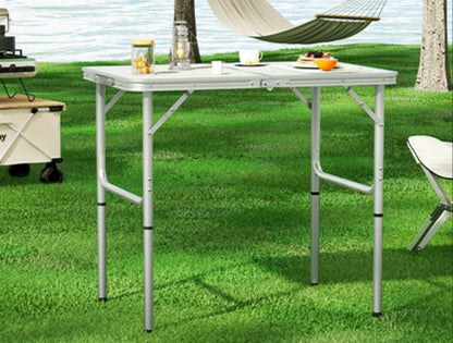 Weisshorn Folding Camping Table 90CM Adjustable Portable Outdoor Picnic Desk