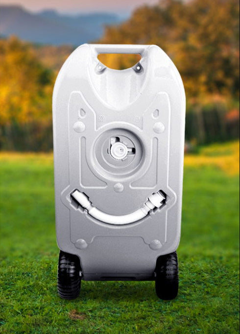 Weisshorn 40L Portable Wheel Water Tank Camping Caravan Storage Grey