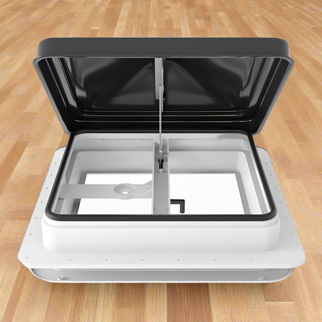 Weisshorn Caravan Roof Vent Hatch RV Skylight Motorhome Camper 350x350mm Black