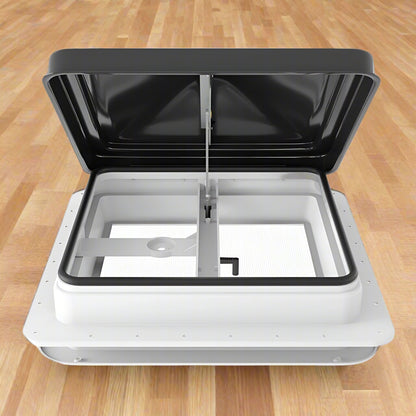 Weisshorn Caravan Roof Vent Hatch RV Skylight Motorhome Camper 350x350mm Black