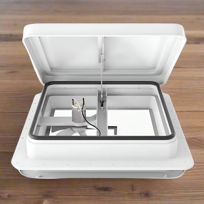 Weisshorn Caravan Roof Vent Fan Air Exhaust Hatch 12V RV Motorhome Camper White