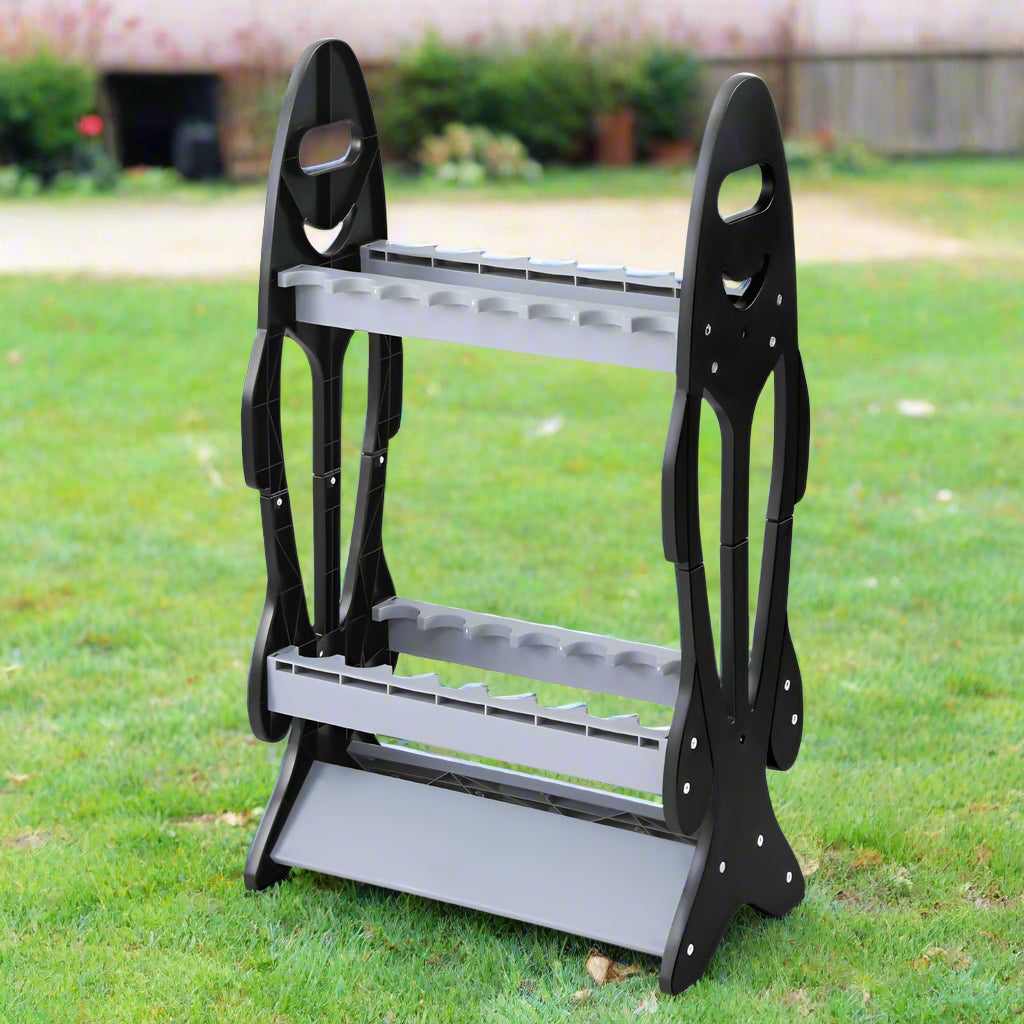 Seamanship Fishing Rod Holder 16 Storage Rack Fishing Pole Stand Garage Organizer Holds 