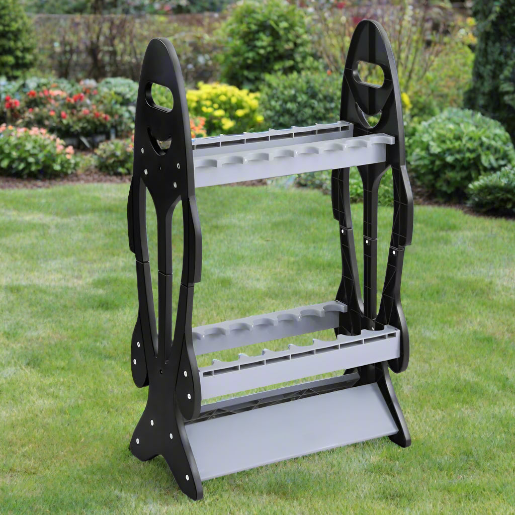 Seamanship Fishing Rod Holder 16 Storage Rack Fishing Pole Stand Garage Organizer Holds