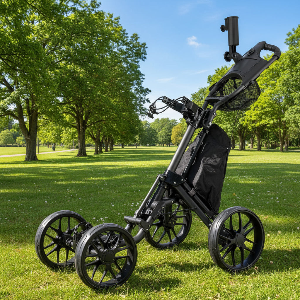 Everfit Golf Buggy Foldable Trolley Golf Cart Wheels Umbrella Bottle Holder