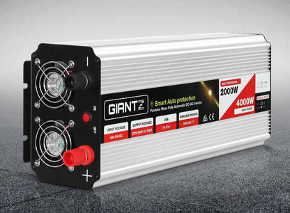 Giantz Power Inverter 2000W or 4000W Pure Sine Wave 12V-240V Camping Boat Caravan
