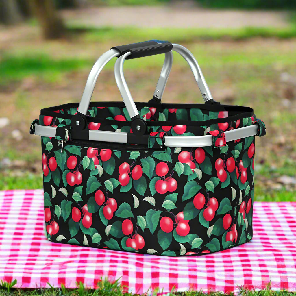 Alfresco Picnic Basket Folding Bag Hamper Food Storage Insulated